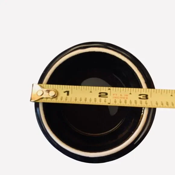 Peint a la Main Small Trinket Box With Lid Gold Floral Design With Gold Trim - Picture 9 of 9